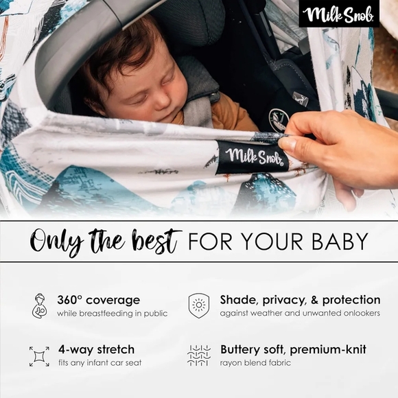 Milk Snob Original 5-in-1 Cover - Added Privacy for Breastfeeding, Baby Car Seat - Picture 3 of 6